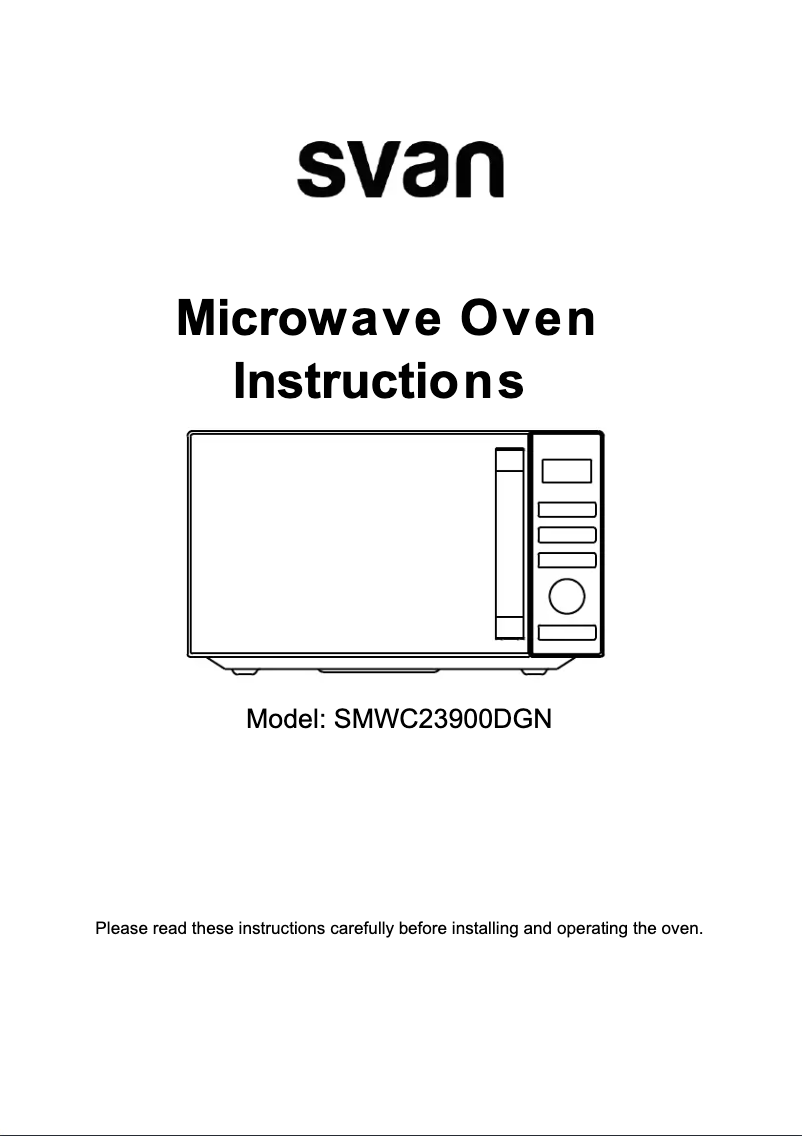 Page 1 de la notice Manuel utilisateur SVAN SMWC23900DGN