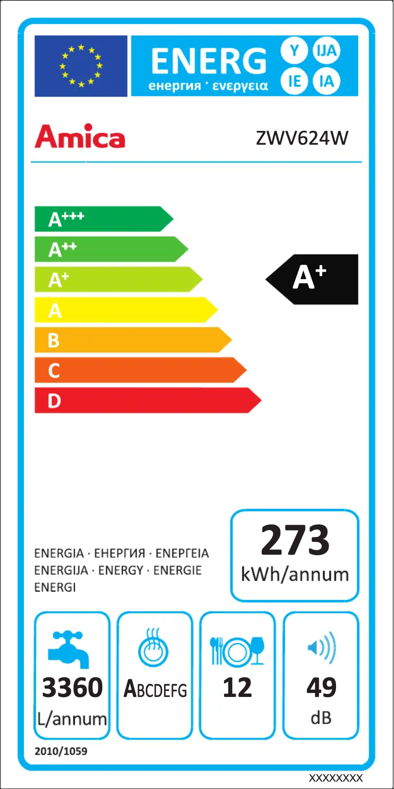 Página 1 del manual Manual de usuario Amica ZWV624W