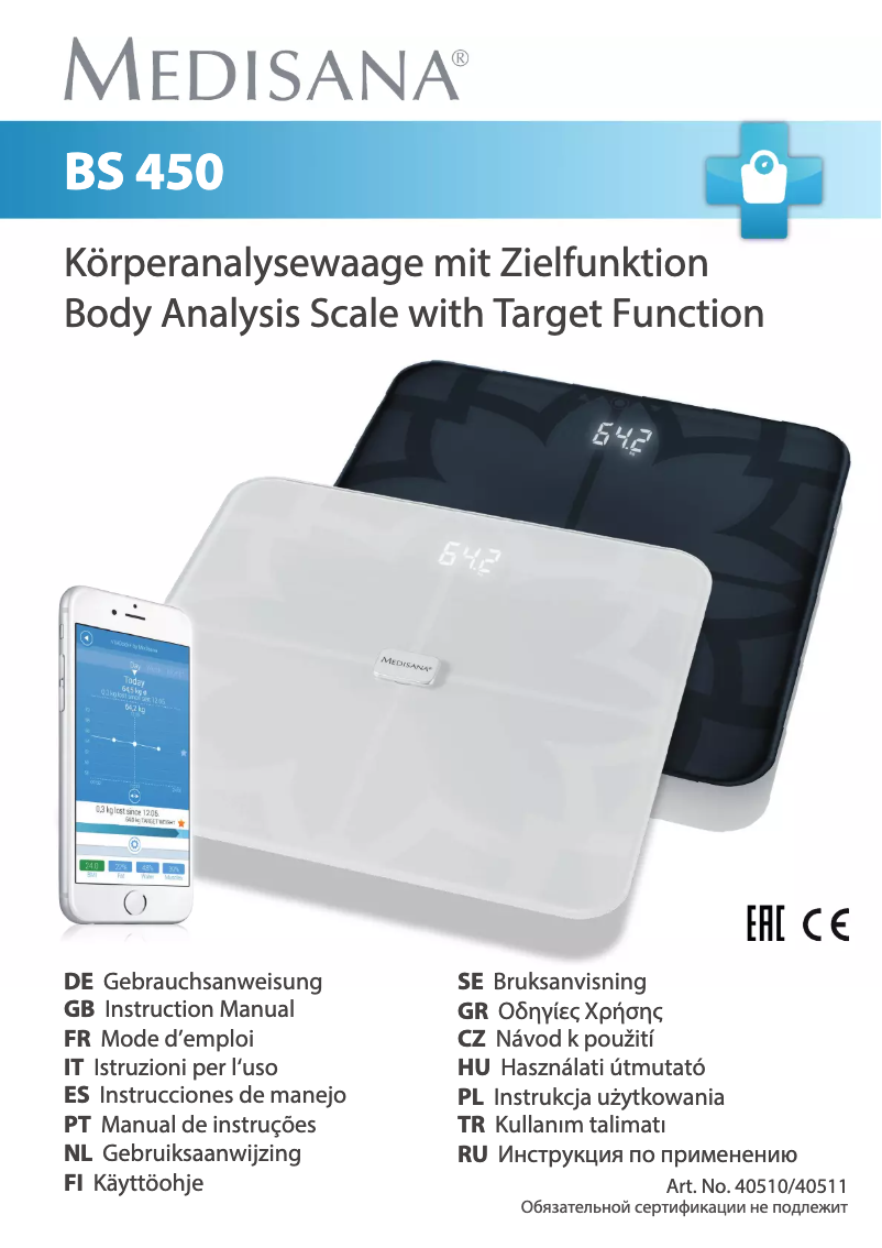 Página 1 del manual Manual de usuario Medisana BS 450