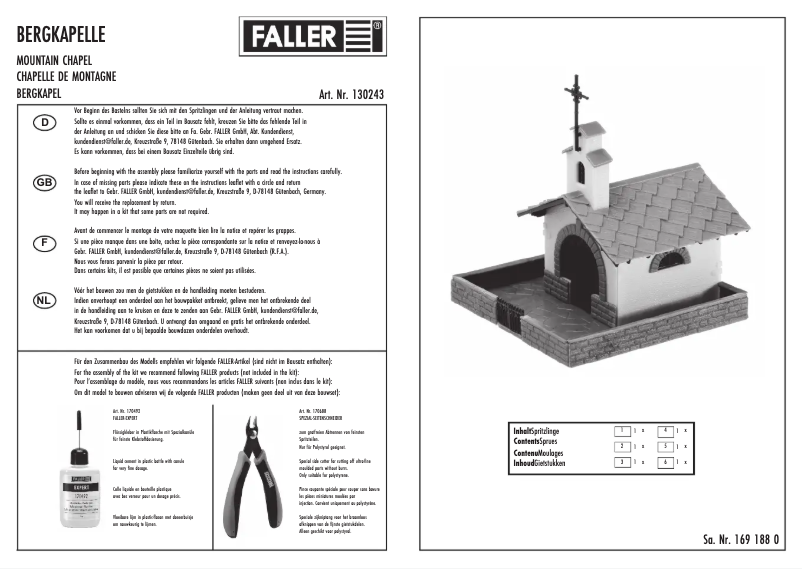 Page n°1 - Manuel utilisateur Faller 130243