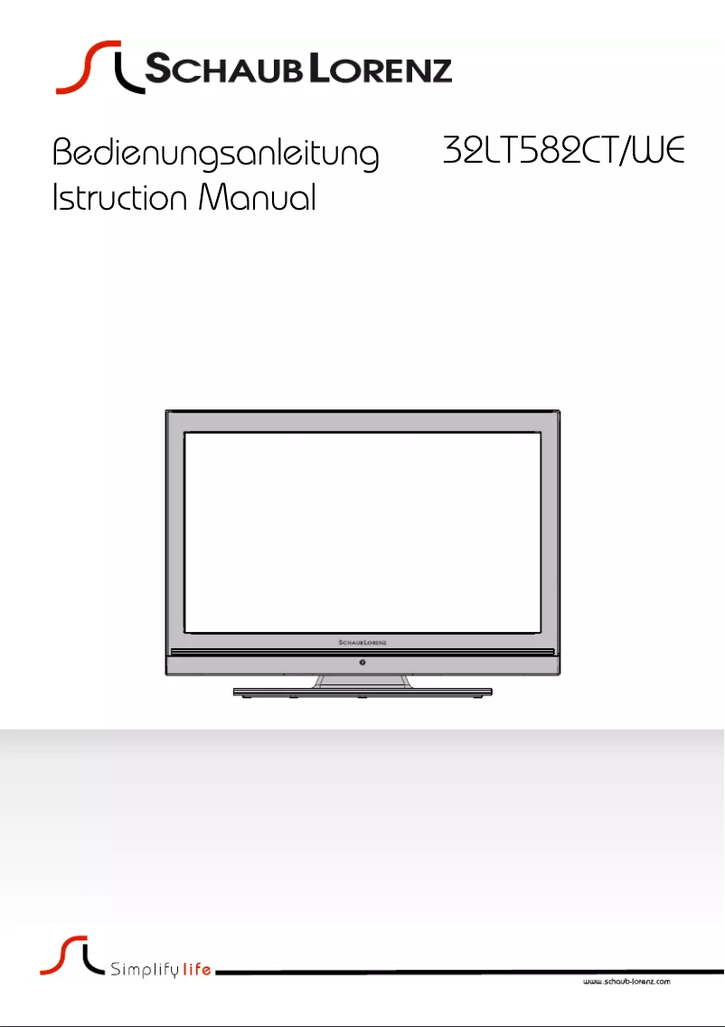 Page n°1 - Manuel utilisateur Schaub Lorenz 32LT582CT/WE