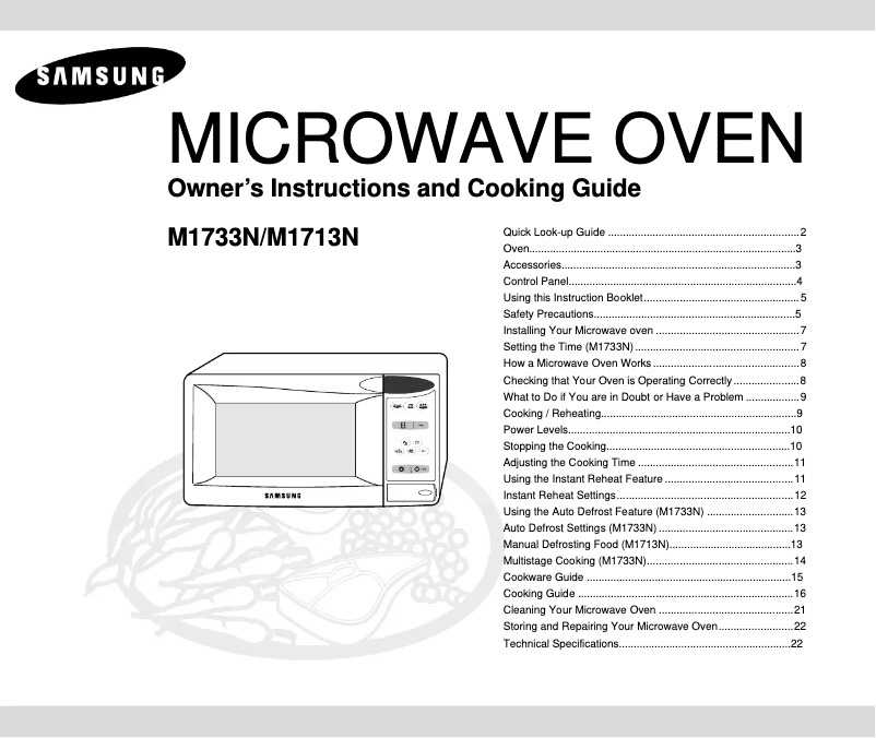 Page n°1 - Manuel utilisateur Samsung M1733N