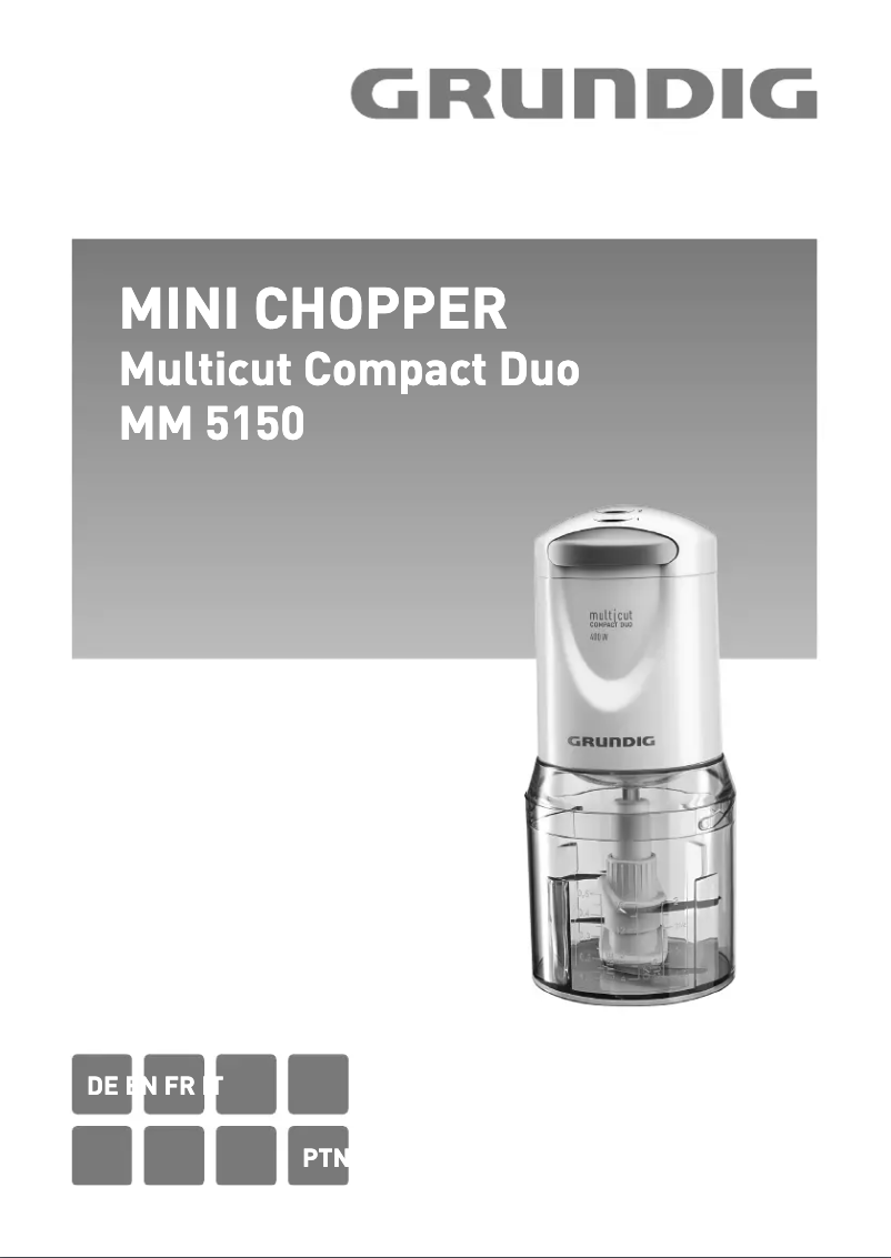 Page 1 de la notice Manuel utilisateur Grundig Multicut Compact Duo MM 5150