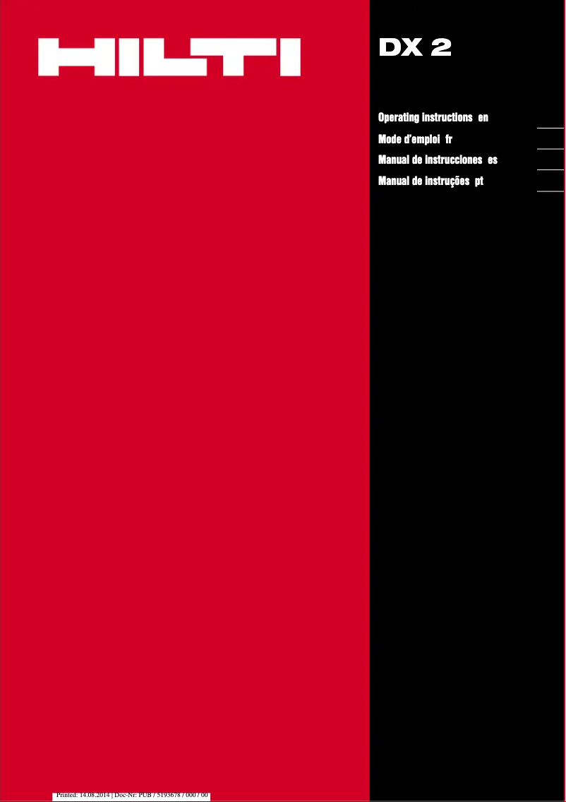 Image de la première page du manuel de l'appareil DX 2