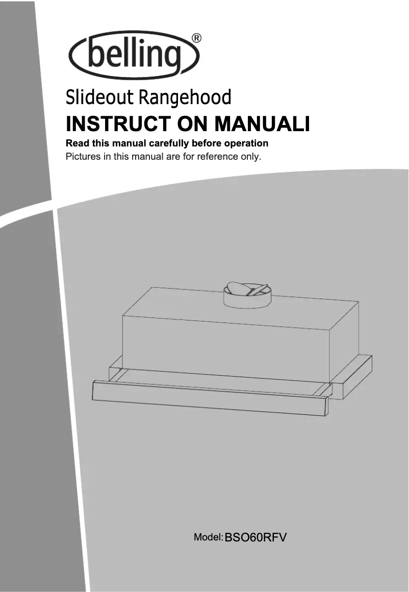 Page n°1 - Manuel utilisateur Belling Slideout BSO60RFV