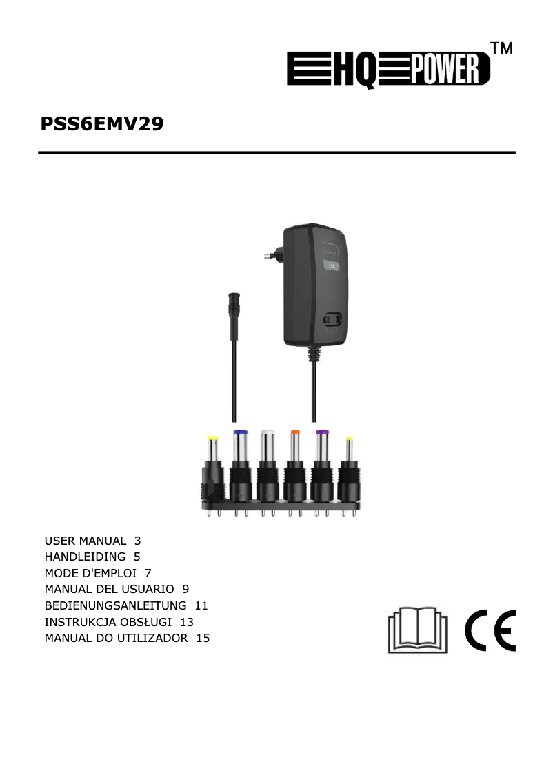Page n°1 - Manuel utilisateur HQ Power PSS6EMV29