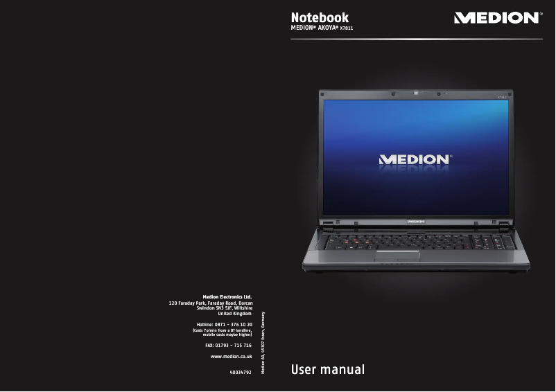 Image de la première page du manuel de l'appareil AKOYA X7811 (MD 97631)