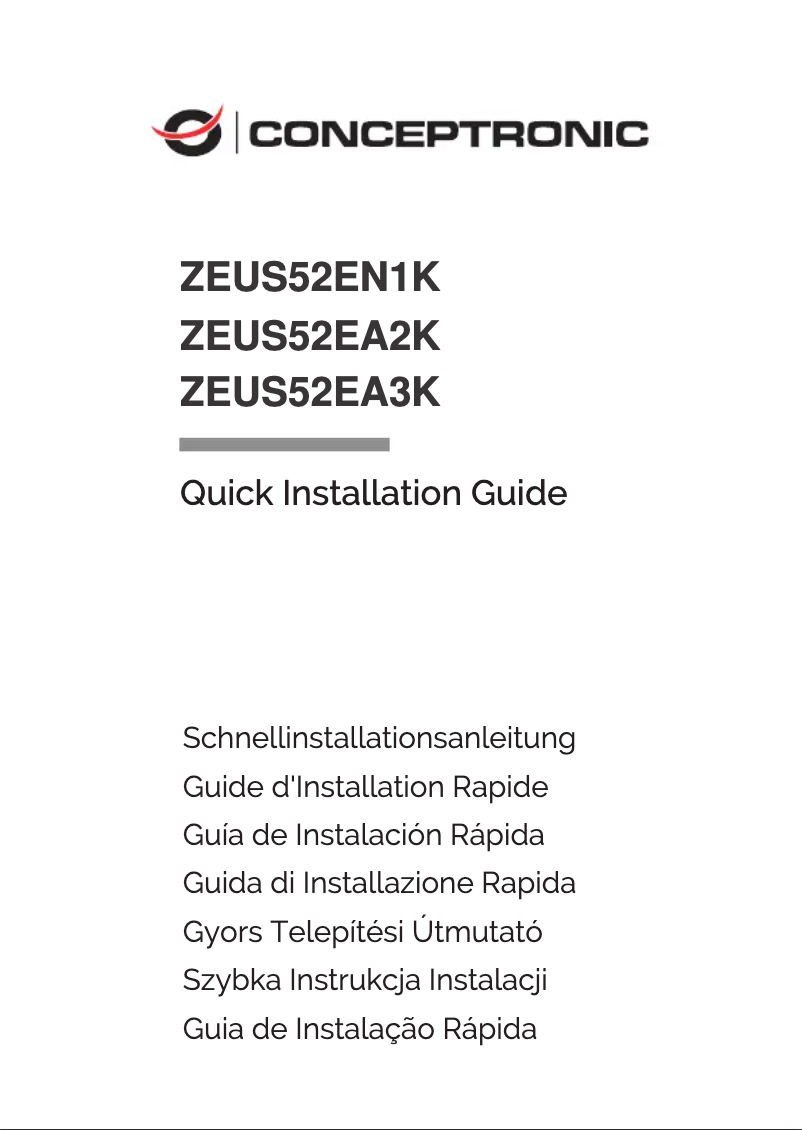 Image de la première page du manuel de l'appareil ZEUS52EA3K