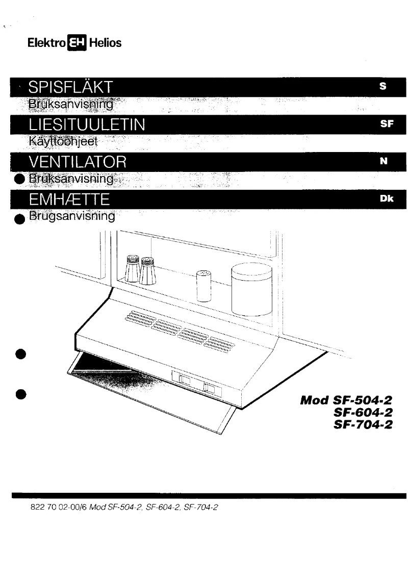 Page n°1 - Manuel utilisateur Elektro Helios SF504-2