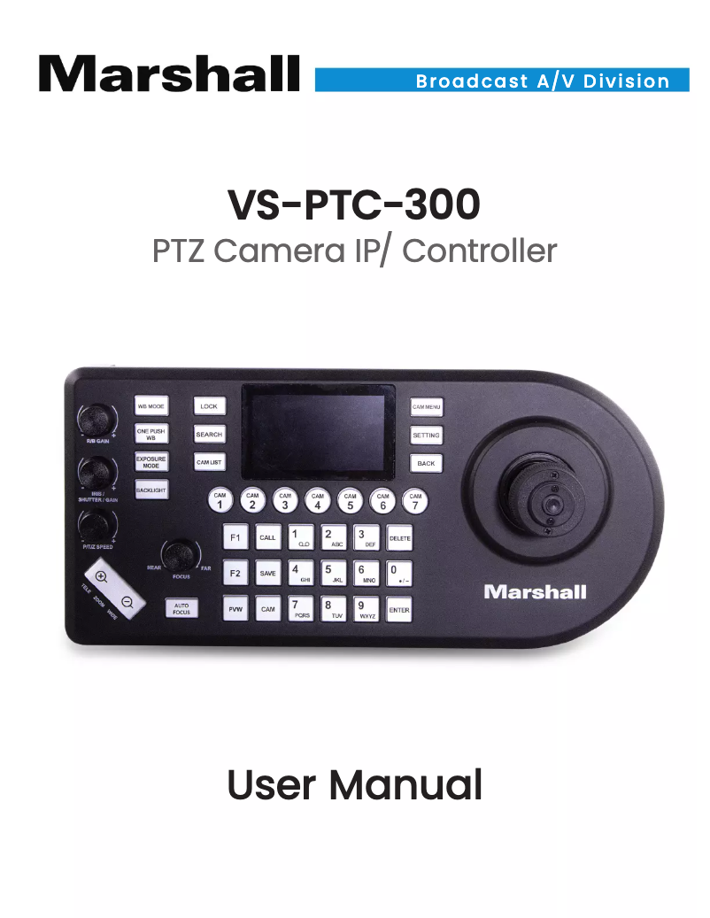 Image de la première page du manuel de l'appareil VS-PTC-300