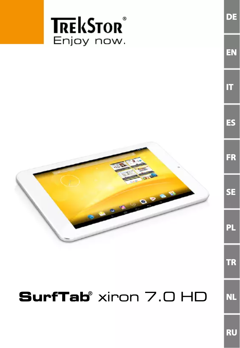 Image de la première page du manuel de l'appareil SurfTab Xiron 7.0 HD