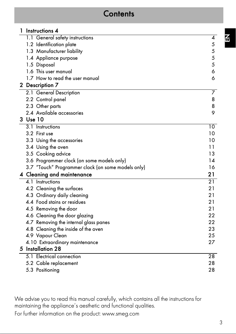 Page n°1 - Manuel utilisateur Smeg SFA9315XR
