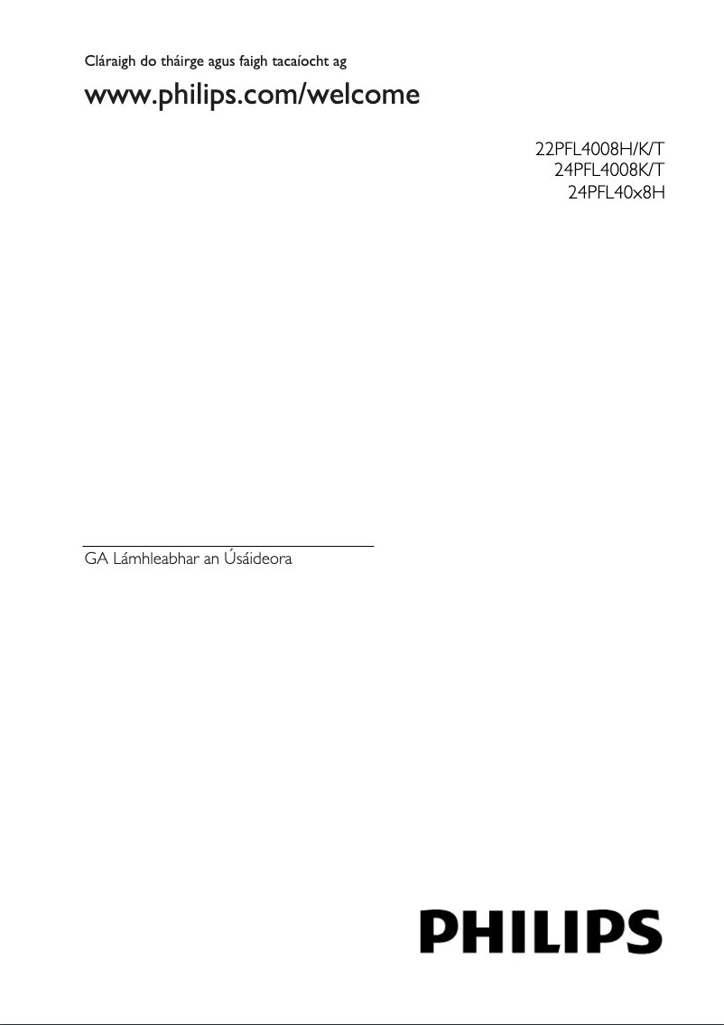 Image de la première page du manuel de l'appareil 24PFL4028H