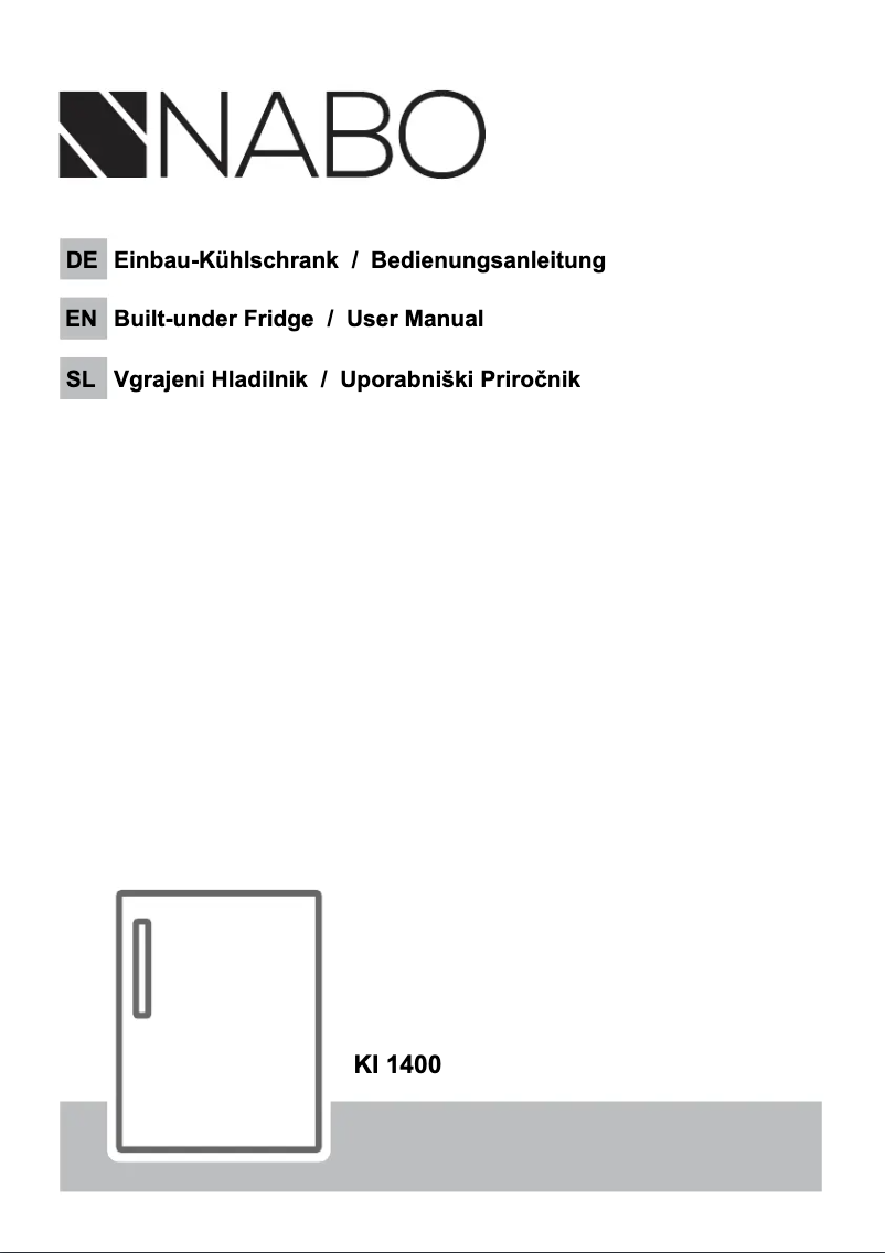 Page n°1 - Manuel utilisateur Nabo KI 1400