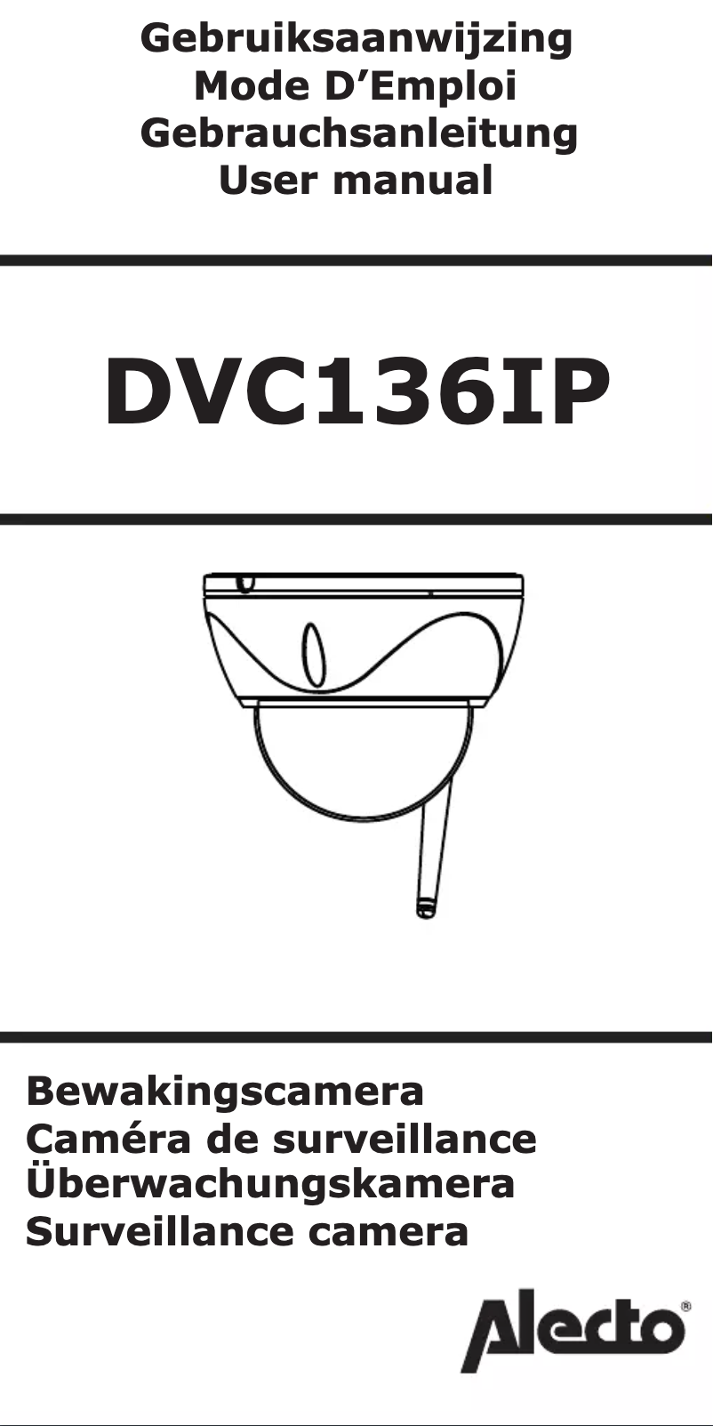 Page n°1 - Manuel utilisateur Alecto DVC136IP