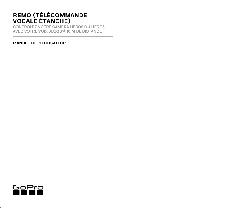 Page 1 de la notice Manuel utilisateur GoPro Remo