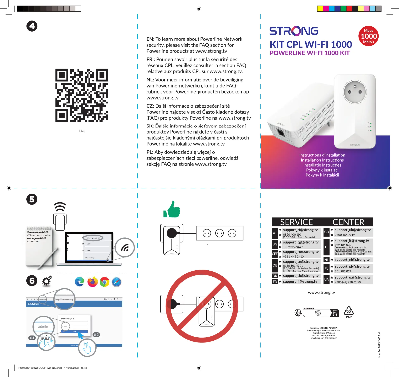 Image de la première page du manuel de l'appareil Powerline 1000 Duo