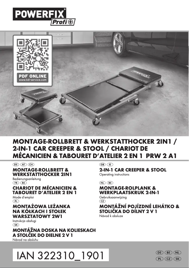 Page 1 de la notice Manuel utilisateur Powerfix IAN 322310