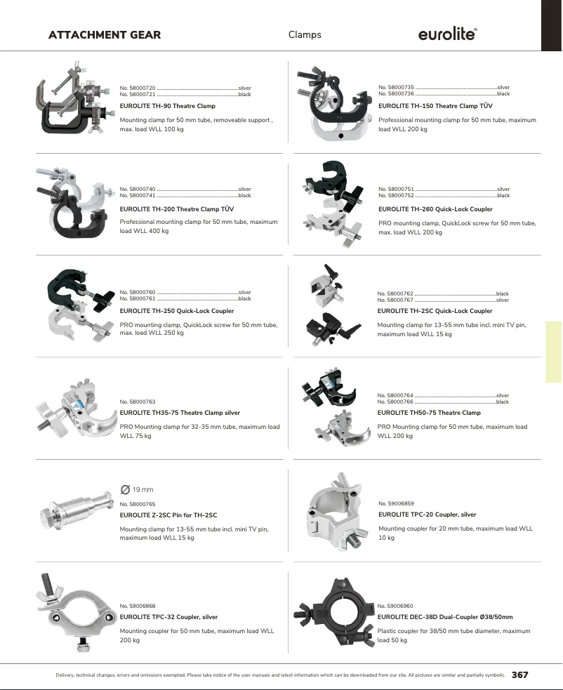 Page n°1 - Catalogue Eurolite TH-260S