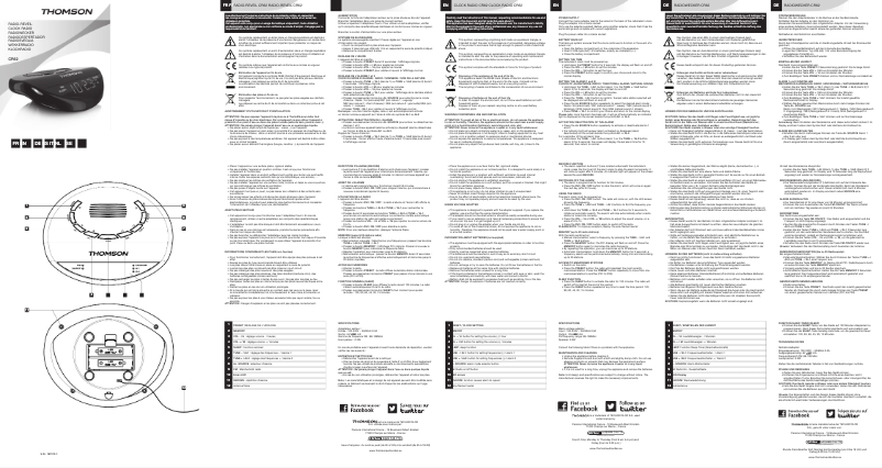 Page 1 de la notice Manuel utilisateur Thomson CR62