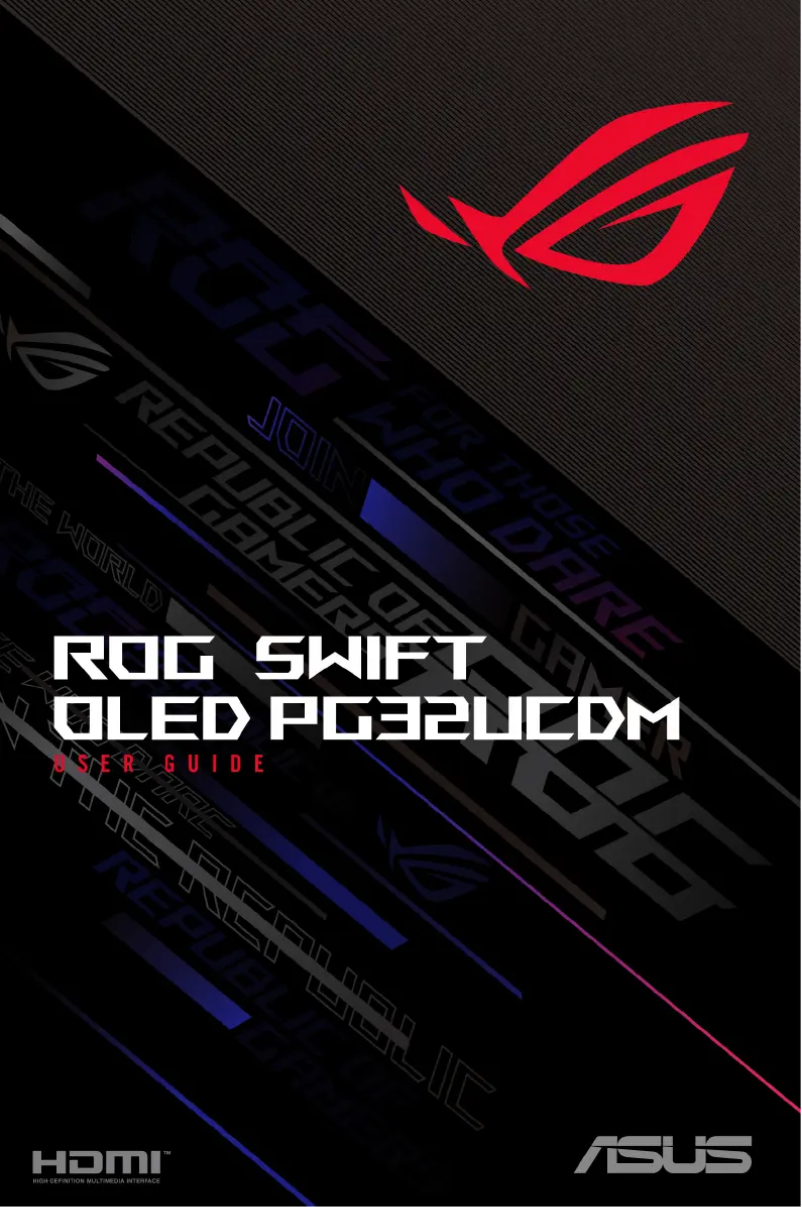 Image de la première page du manuel de l'appareil ROG Swift OLED PG32UCDM