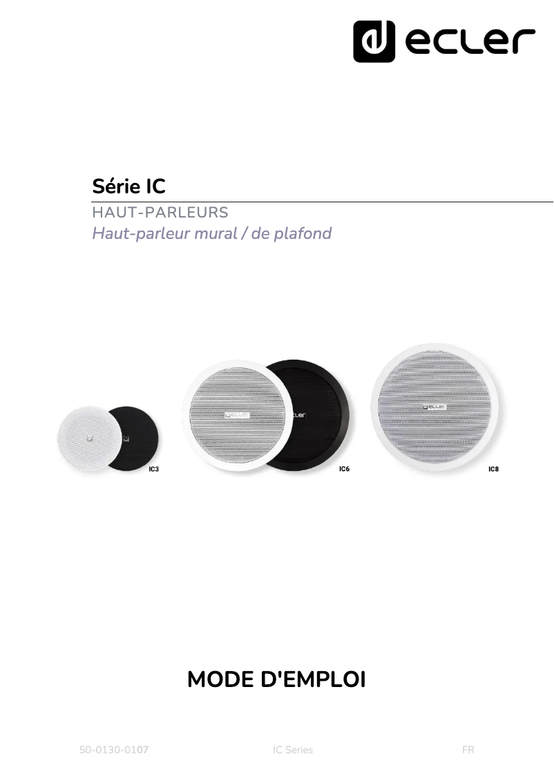 Page 1 of the manual User Manual Ecler IC3