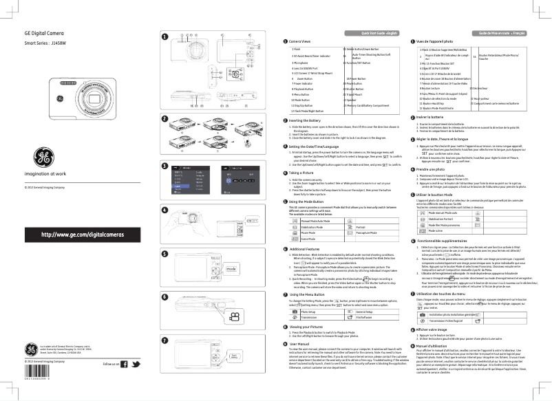 Page 1 de la notice Manuel utilisateur GE J1458W
