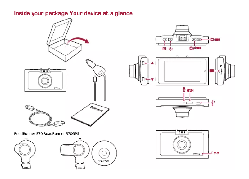 Image de la première page du manuel de l'appareil RoadRunner 570 GPS