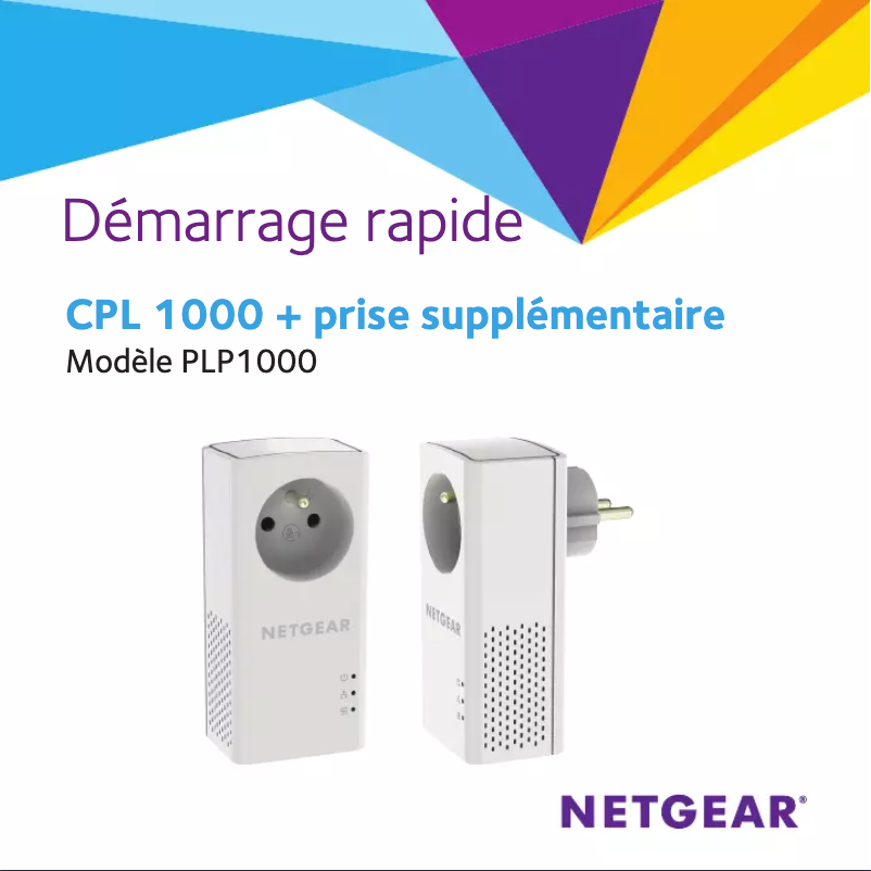 Page 1 de la notice Guide d'installation Netgear PLP1000