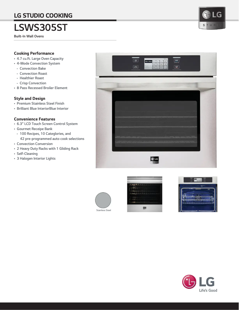 Image de la première page du manuel de l'appareil LSWS305ST