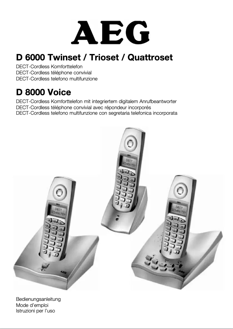 Imagen de la primera página del manual del dispositivo D 6000 Trioset