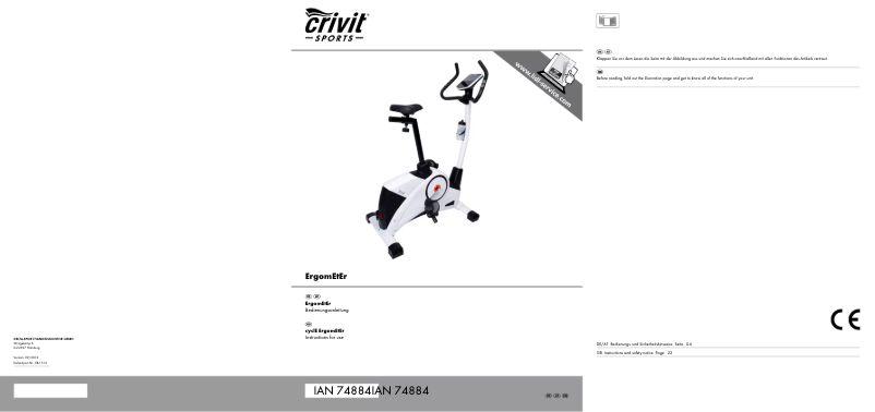 Page n°1 - Manuel utilisateur Crivit IAN 74884