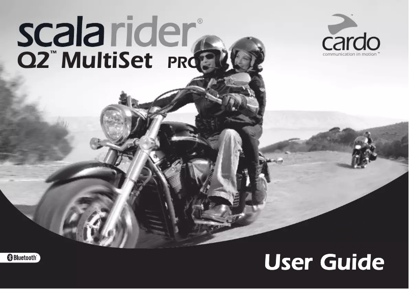Page 1 de la notice Manuel utilisateur Cardo Scala rider Q2 Multiset Pro