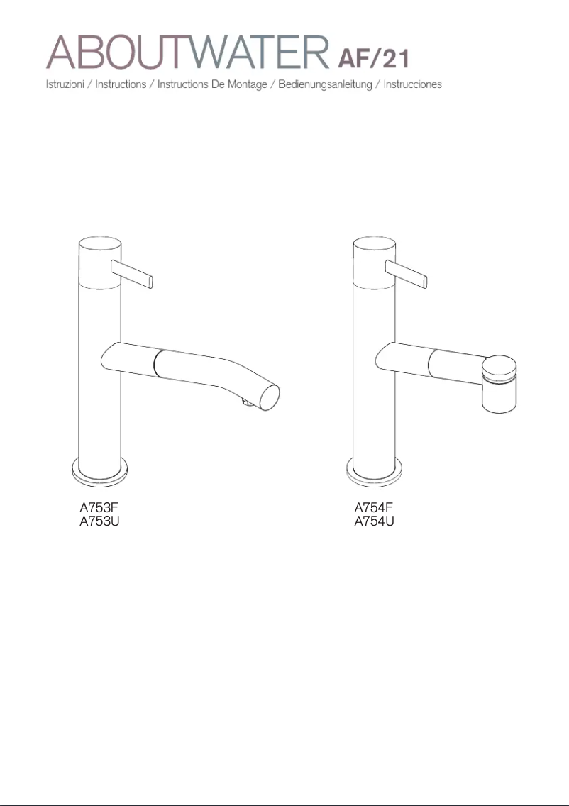 Page 1 de la notice Guide d'installation AboutWater A753F
