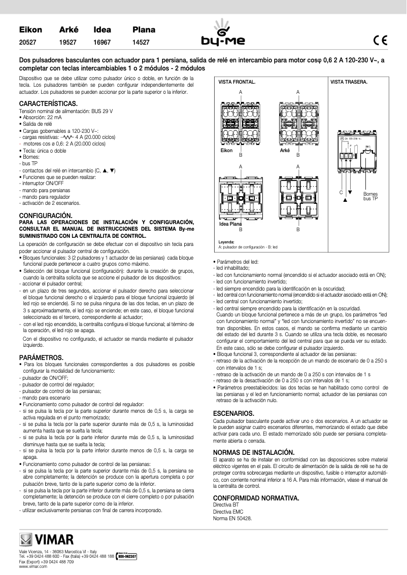 Page 1 de la notice Manuel utilisateur Vimar R14527