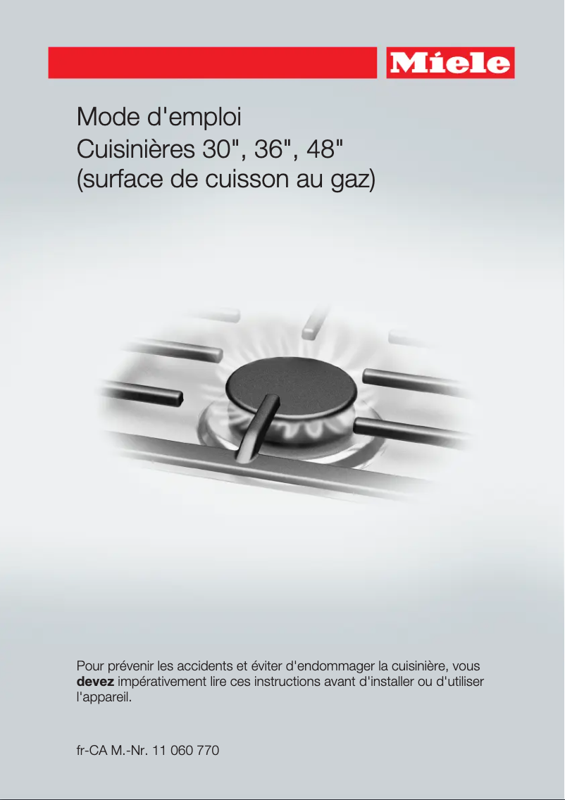 Page 1 de la notice Manuel utilisateur Miele HR 1956-2 DFGD