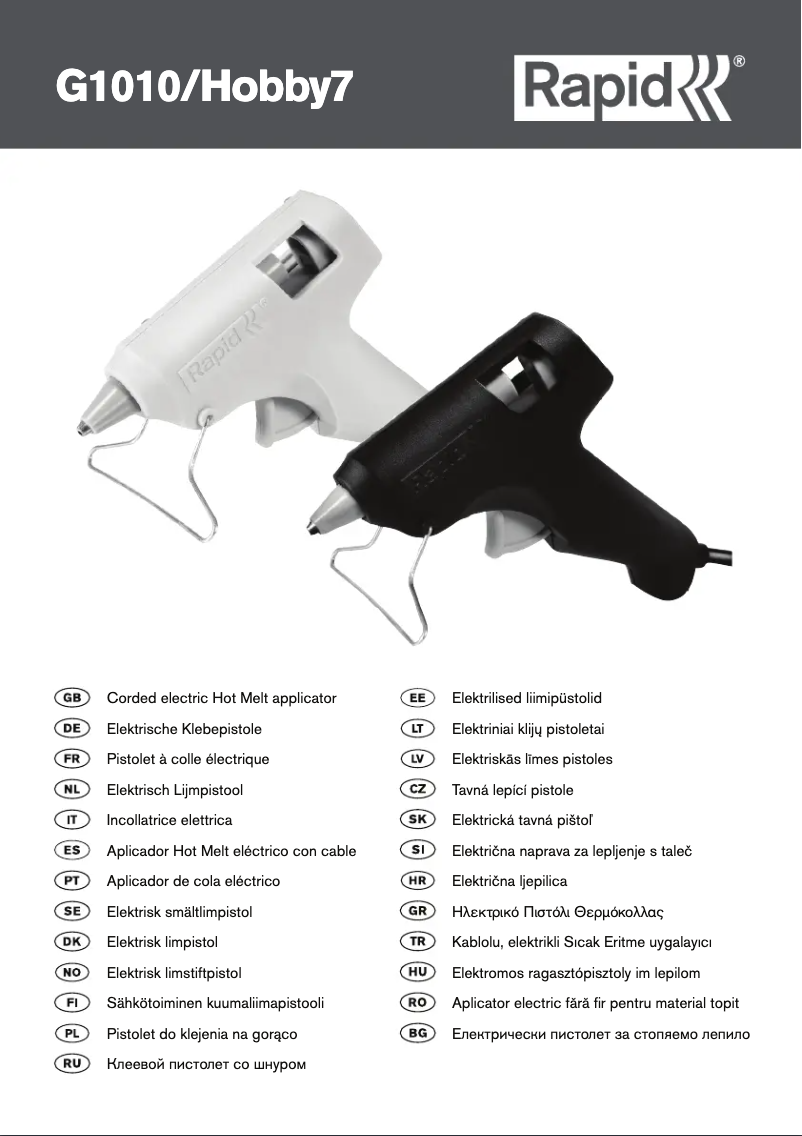 Image de la première page du manuel de l'appareil G1010/Hobby7