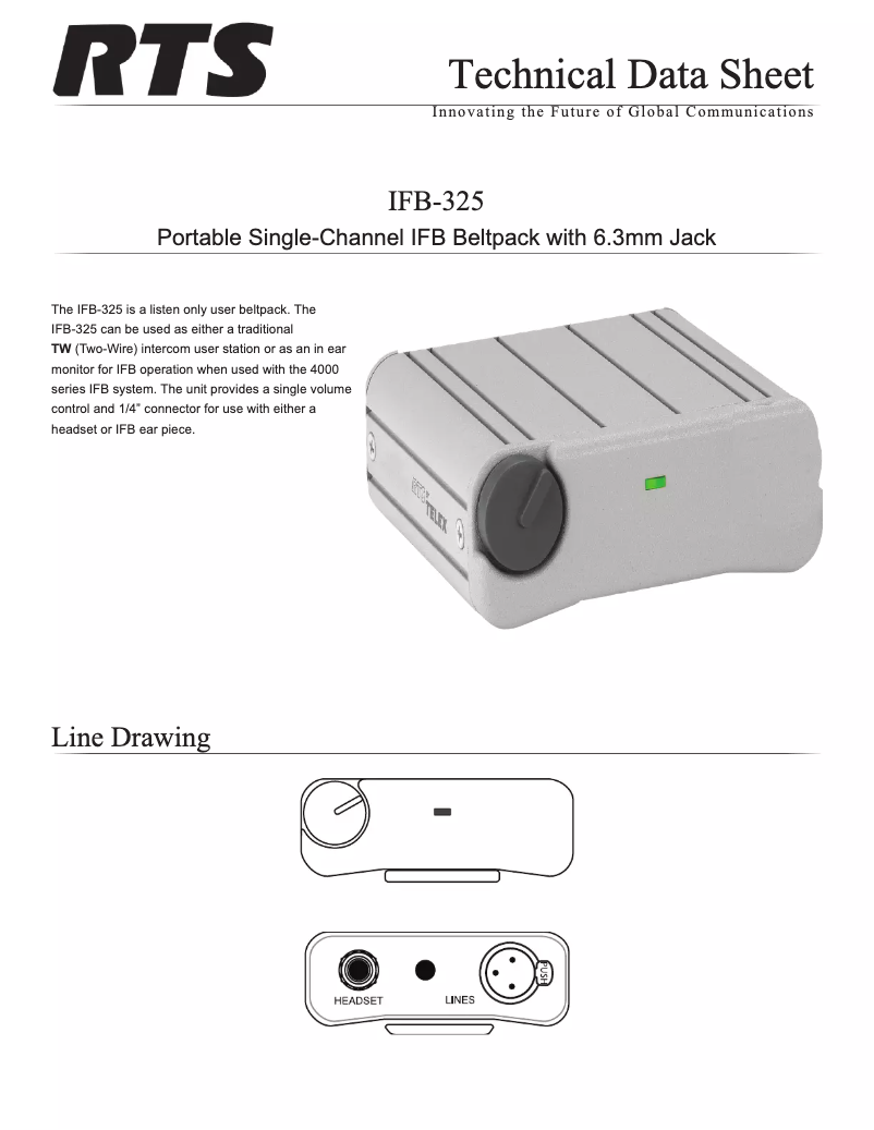 Image de la première page du manuel de l'appareil IFB-325
