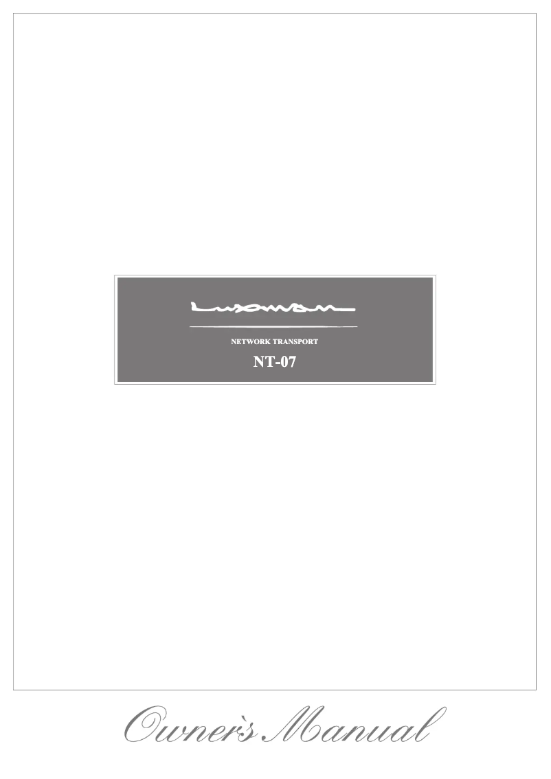 Image de la première page du manuel de l'appareil NT-07
