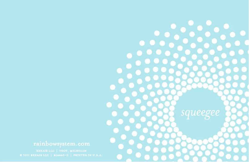 Page n°1 - Manuel utilisateur Rainbow Squeegee