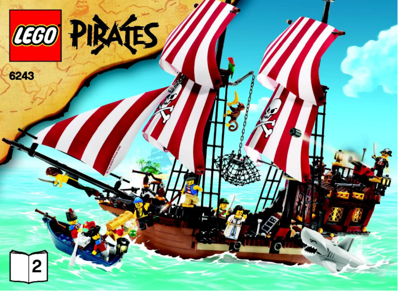 Page 1 de la notice Manuel utilisateur Lego Pirates 6243