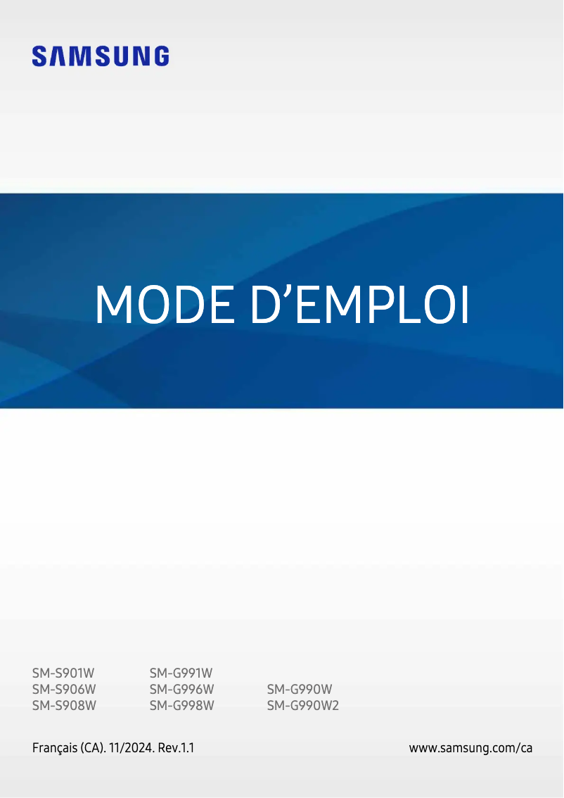 Page 1 de la notice Manuel utilisateur Samsung Galaxy S21 5G