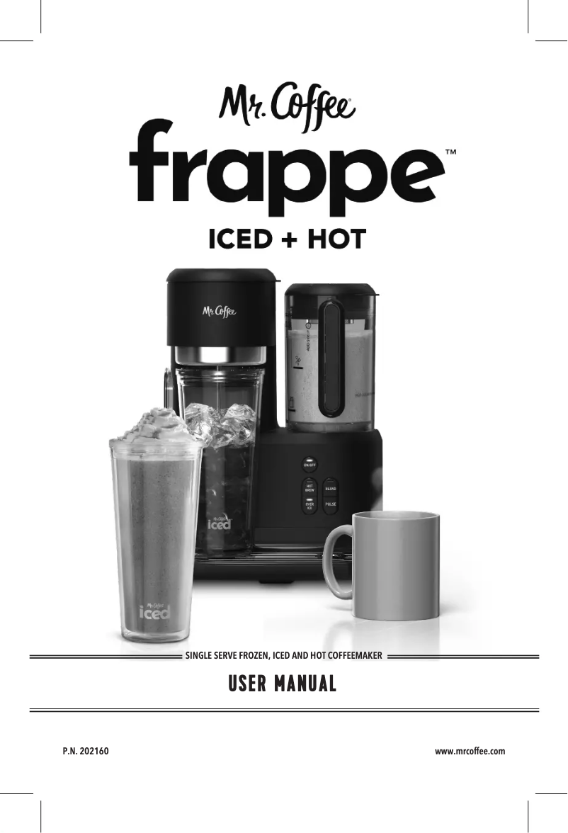 Page n°1 - Manuel utilisateur Mr. Coffee Frappe Iced + Hot