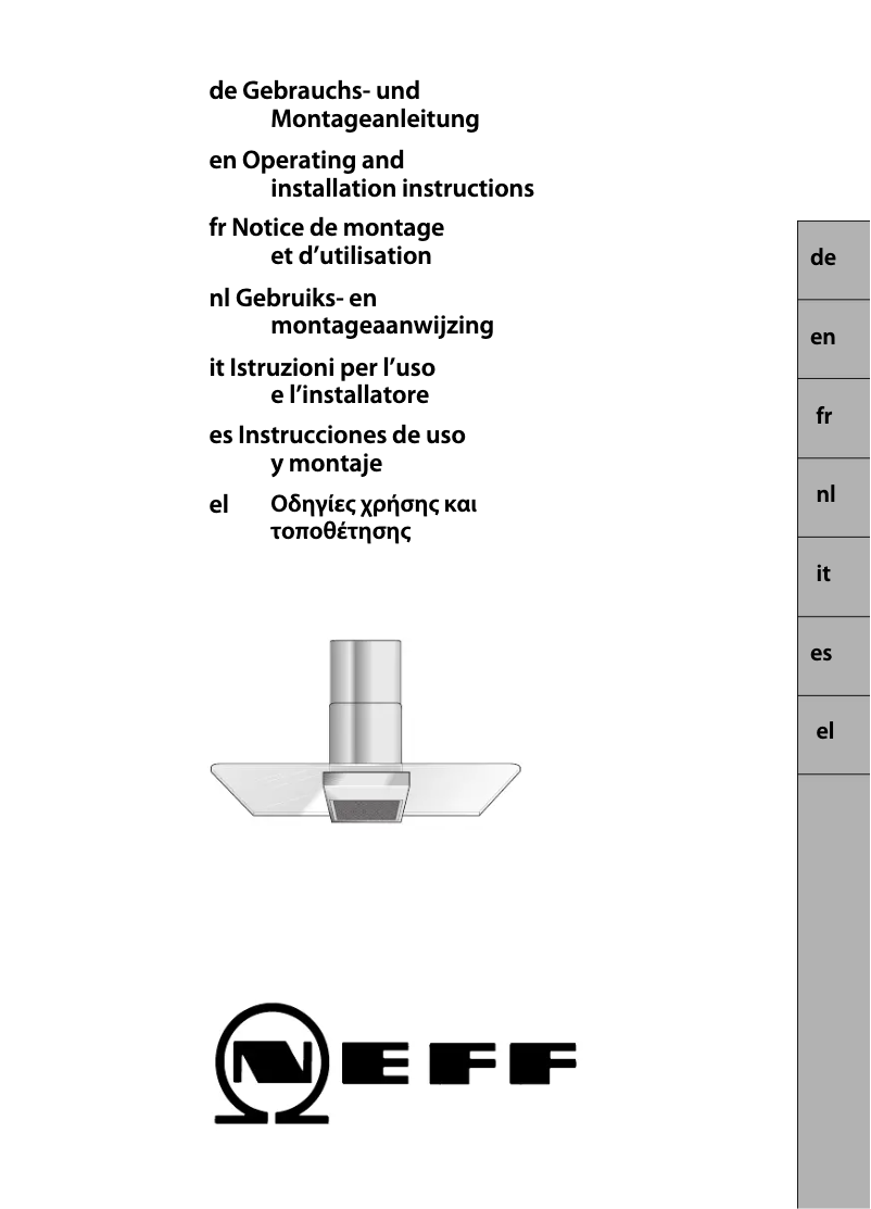 Image de la première page du manuel de l'appareil I 89E34 N0
