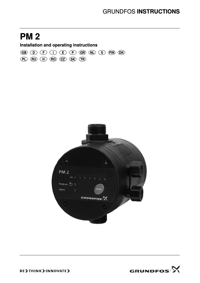 Page n°1 - Guide d'installation Grundfos PM 2