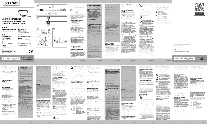 Page 1 de la notice Manuel utilisateur Zoofari IAN 322320