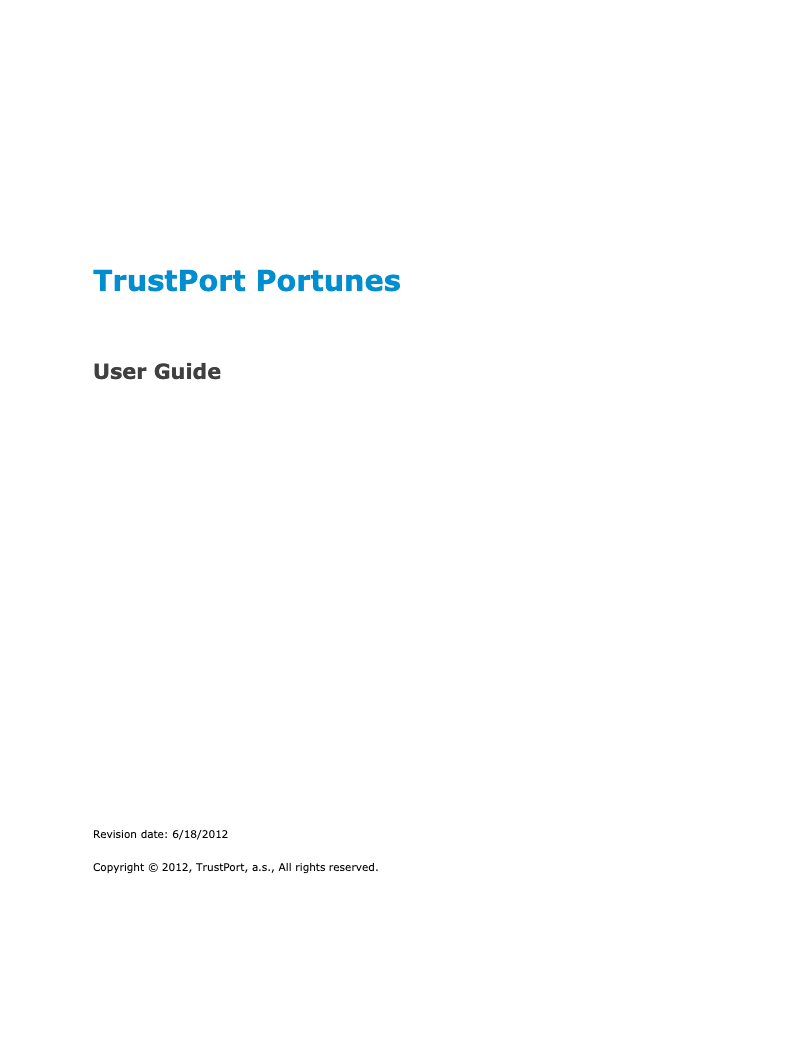 Página 1 del manual Manual de usuario TrustPort Portunes