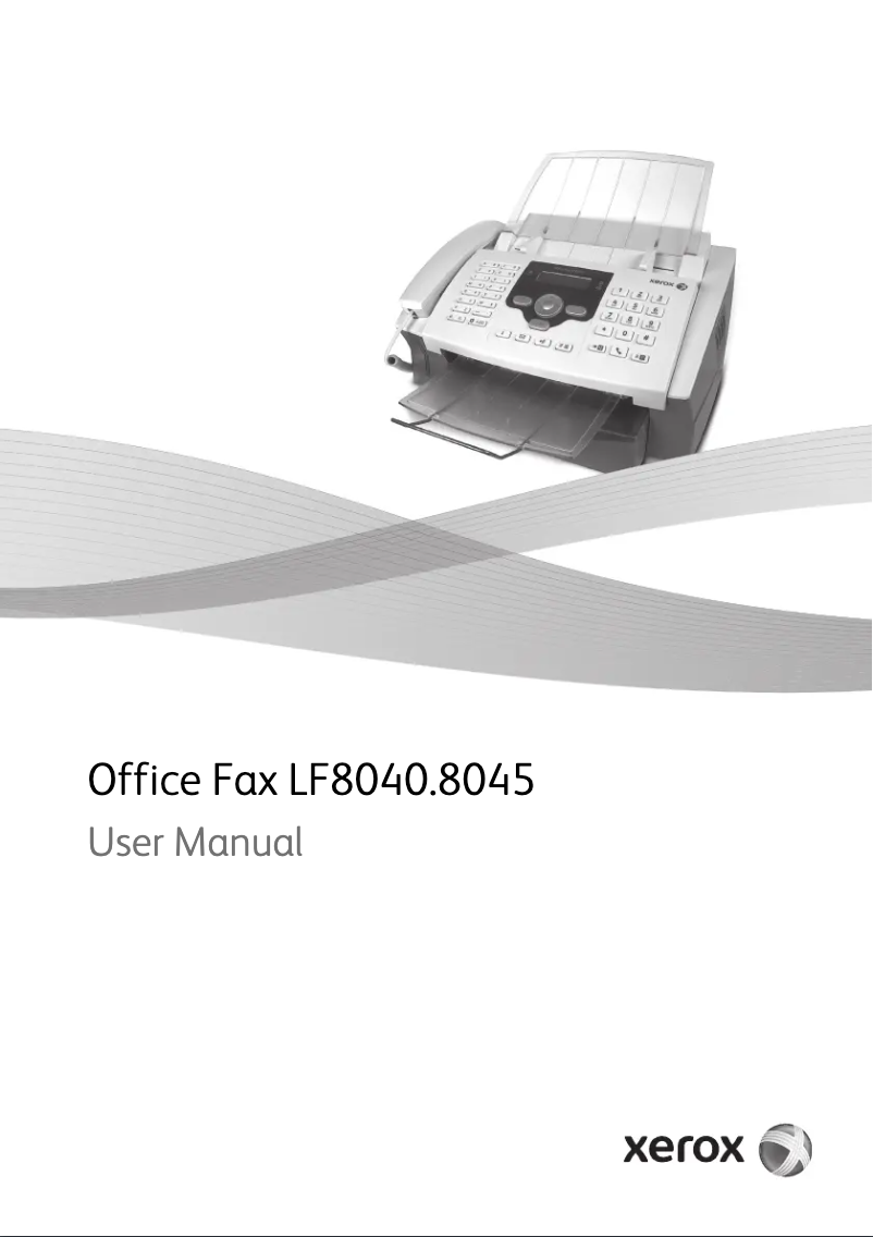 Page n°1 - Manuel utilisateur Xerox LF8045