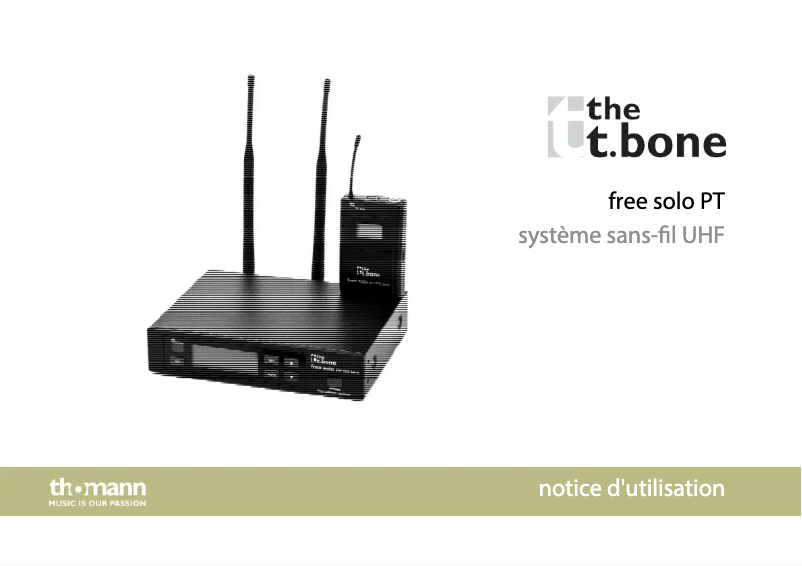 Page 1 de la notice Manuel utilisateur the t.bone free solo PT