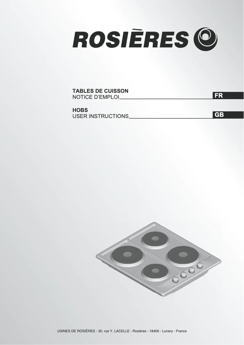 Página 1 del manual Manual de usuario Rosieres RTL 604 M IN